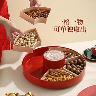 0干果盘家用223新款 网红颜值客厅茶水几果盘高零食CK8516摆放盘结