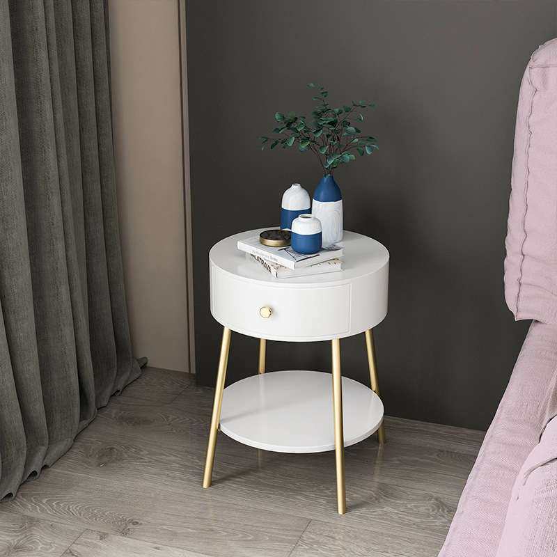 床头柜卧室床边收纳置物双层小柜酒店装饰手机充电置放柜床头收纳