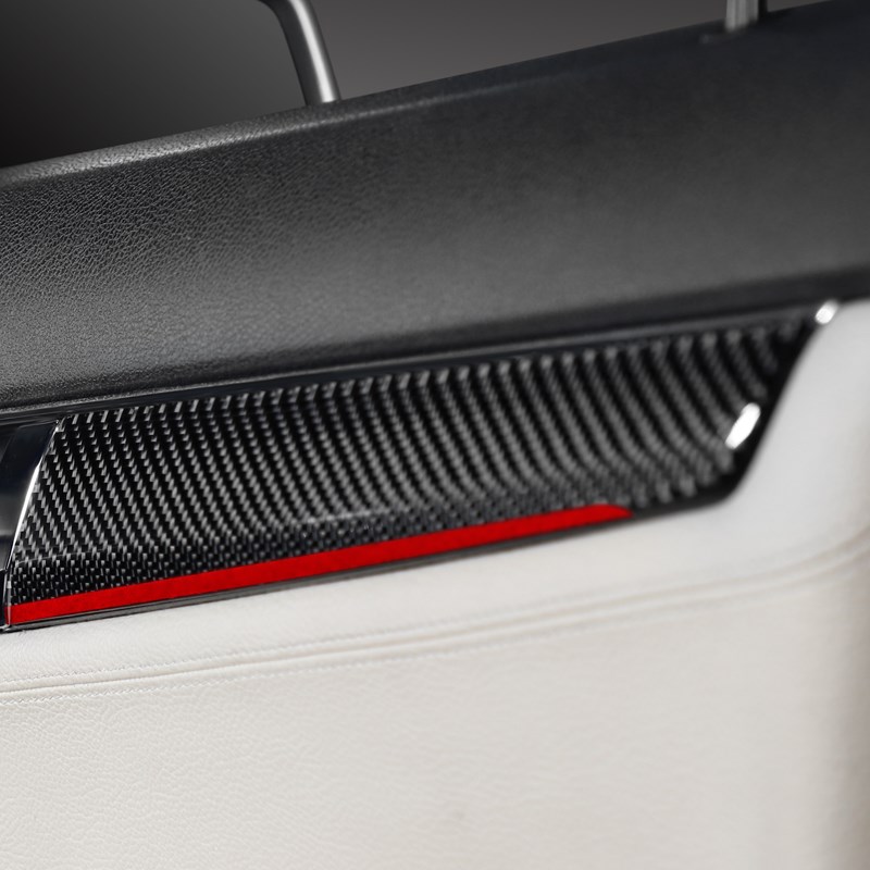 奥迪A4L改装内饰中控仪表台车门C饰板装饰贴条配件A5碳纤维改装