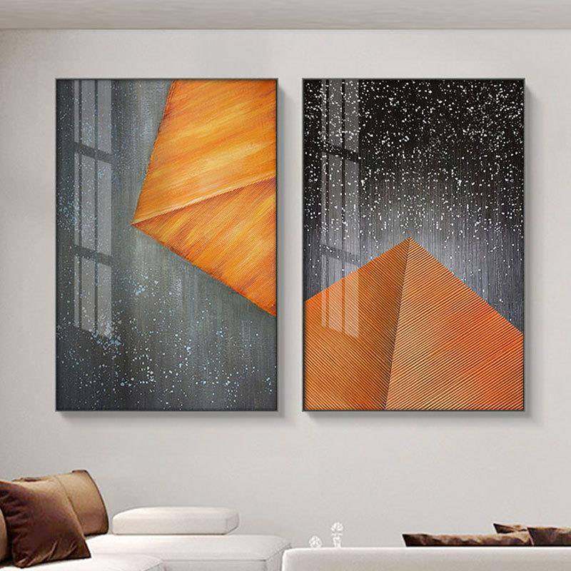 橙过色现饰景代轻奢抽象装画工作室道背墙面简约壁B-631画餐厅客,家居饰品,现代装饰画,淘宝优惠券,粉丝福利购,淘宝优惠卷