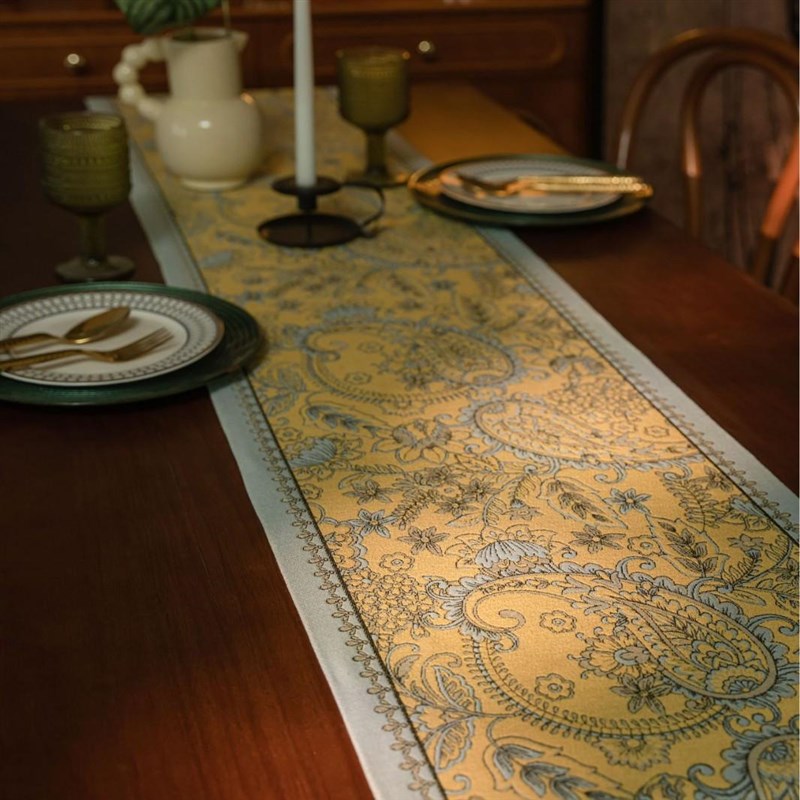 桌旗美式复古高级感餐桌布茶几电视柜H五斗柜茶台茶旗长条装饰盖