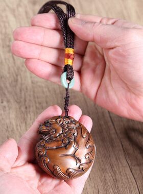 紫铜貔貅挂件手把件家居装饰品室内客厅书房桌面中式工艺品摆件