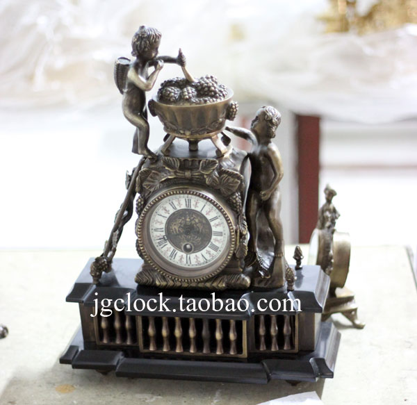 仿古钟表 古典座钟 机q械钟 工艺钟表 欧式发条钟表 理石铜铸钟
