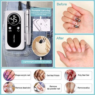 新款美甲打磨机磨甲器电动卸甲机蓄电无线指甲磨机工具