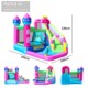 AMF可爱粉色儿童新款 室外充气跳床堡儿童淘气屋可玩水充气滑梯