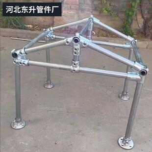 连接件阳光房骨架自装棚子架子遮阳棚鸡舍狗笼镀锌管连接器