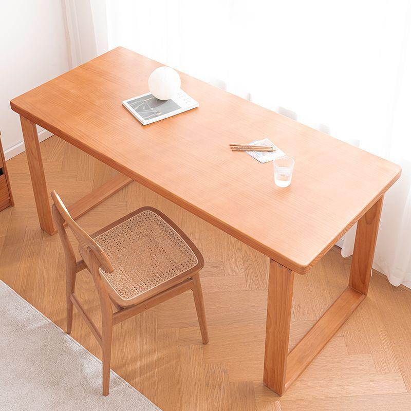 卧室全实木电脑桌家用书桌一体工作台办公桌学生学习写字桌小户型