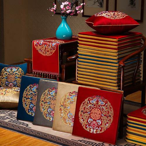 中式红木椅子坐垫屁垫实木太师椅圈椅餐桌茶桌椅垫凳子椅子垫定制