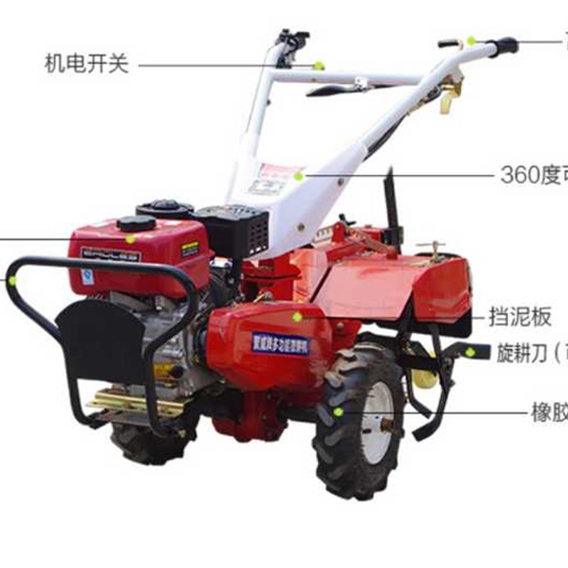 微耕机柴油新式农用m小型多v功能四驱犁地翻土耕地机家用耕田旋耕
