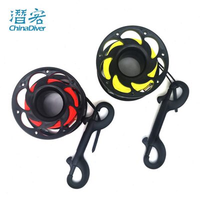 WaterPro 潜水线轮浮标象拔线轴不锈钢双头钩水下引导编织绳30米