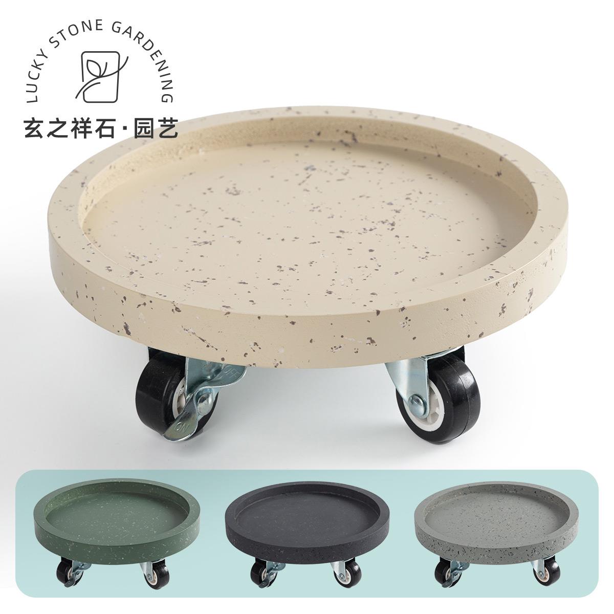 移动花盆托盘定作带圆形万向轮滑轮滚轮承重底座加厚底盘绿植盆栽