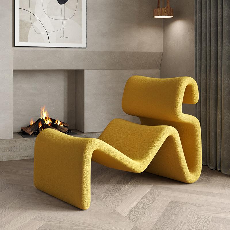 设计师异形沙发躺椅北欧卧室阳台单人沙发椅网红小户型懒人沙发