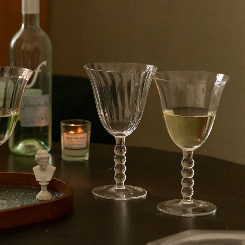中古优雅法e式红酒玻璃葡萄酒香槟杯高脚鸡尾酒杯简约餐厅氛围家