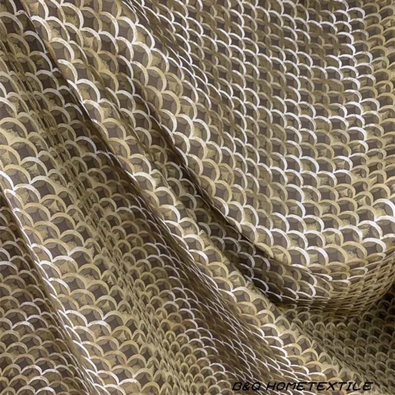 现代休闲几何g鱼鳞沙发套面料时尚简约客厅酒店窗帘样板间抱枕布
