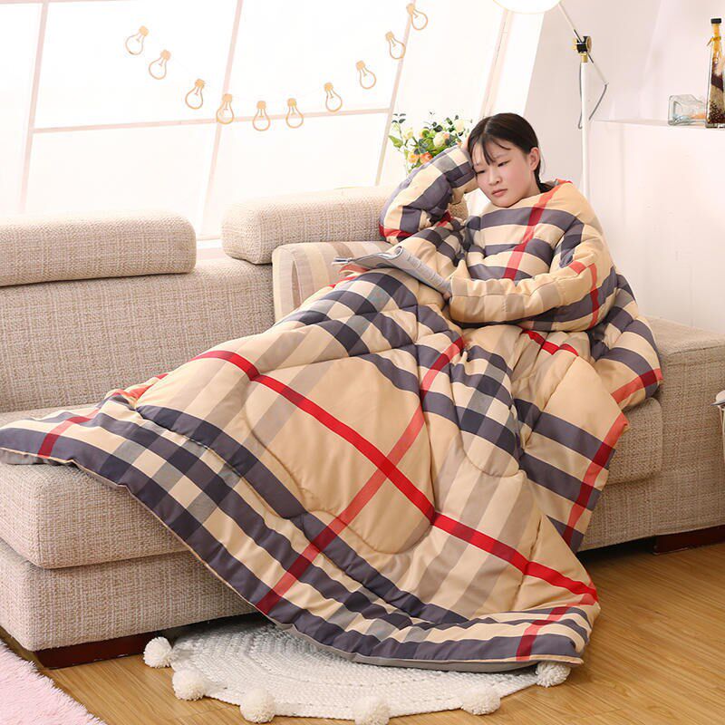 冬天多功能抱枕被可穿两用车载汽车可以穿的懒人被子一体式带袖子