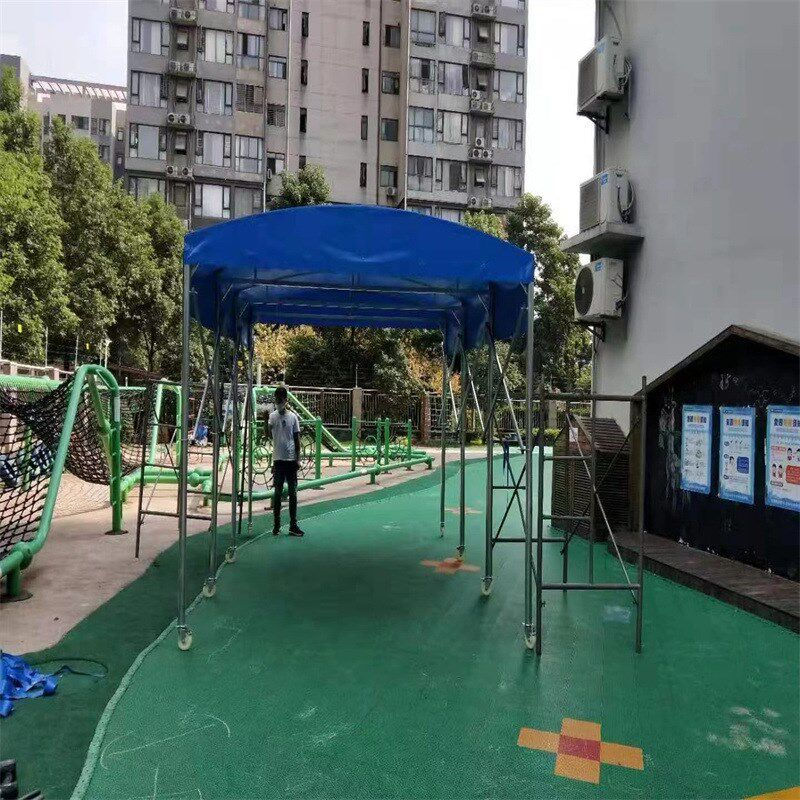 大排档摆摊帐篷推拉雨棚移动蓬户外大型伸缩遮阳棚停车棚棚子防雨