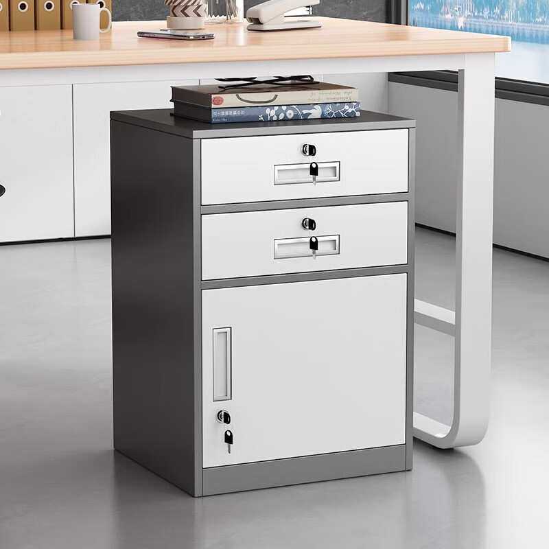 钢制矮柜小方柜抽屉式多层文件柜卧室办公室储物柜铁皮柜密码锁