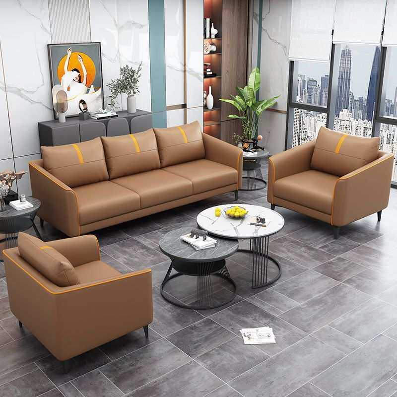 沙发办公室沙发茶几组合休闲简约现代休息小型商务接待洽谈会客