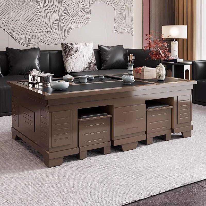 茶具火烧茶几精美客厅功办公实木简约全套组合客厅家用多功能家用