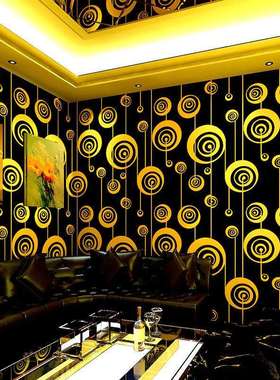 金黄色金箔壁纸ktv闪光反光客厅卧室酒店欧式3d立体奢华高档墙纸