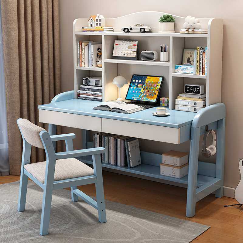 实木书桌家用卧室学生写字桌带书架儿童学习桌子简约可升降电脑桌,电子元器件市场,其它元器件,淘宝优惠券,粉丝福利购,淘宝优惠卷