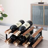 酒架红酒格子轻奢架子小置物架酒柜现代菱形格收纳酒格红酒架摆件