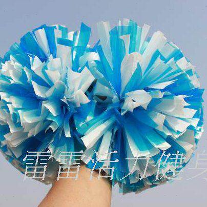 明星款双头花中间柄啦啦队花球彩球啦啦操花球啦啦花球比赛款花球