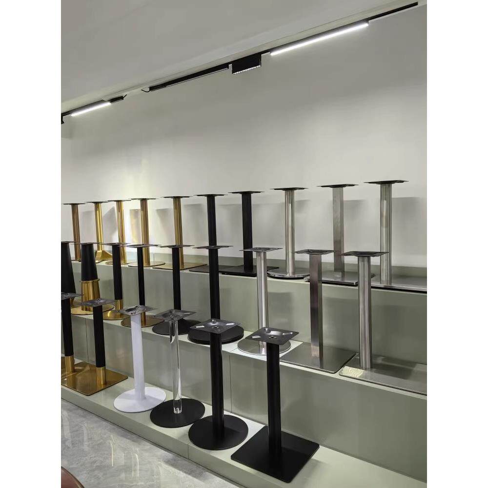 铁艺桌脚桌腿实木大理石岩板餐桌支架不锈钢桌架茶几底座吧餐台脚