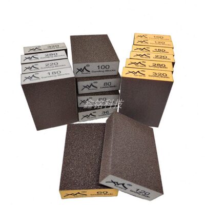 XN海绵沙块双面海绵砂块油漆海棉磨块海绵砂纸海绵砂砖50个双面砂