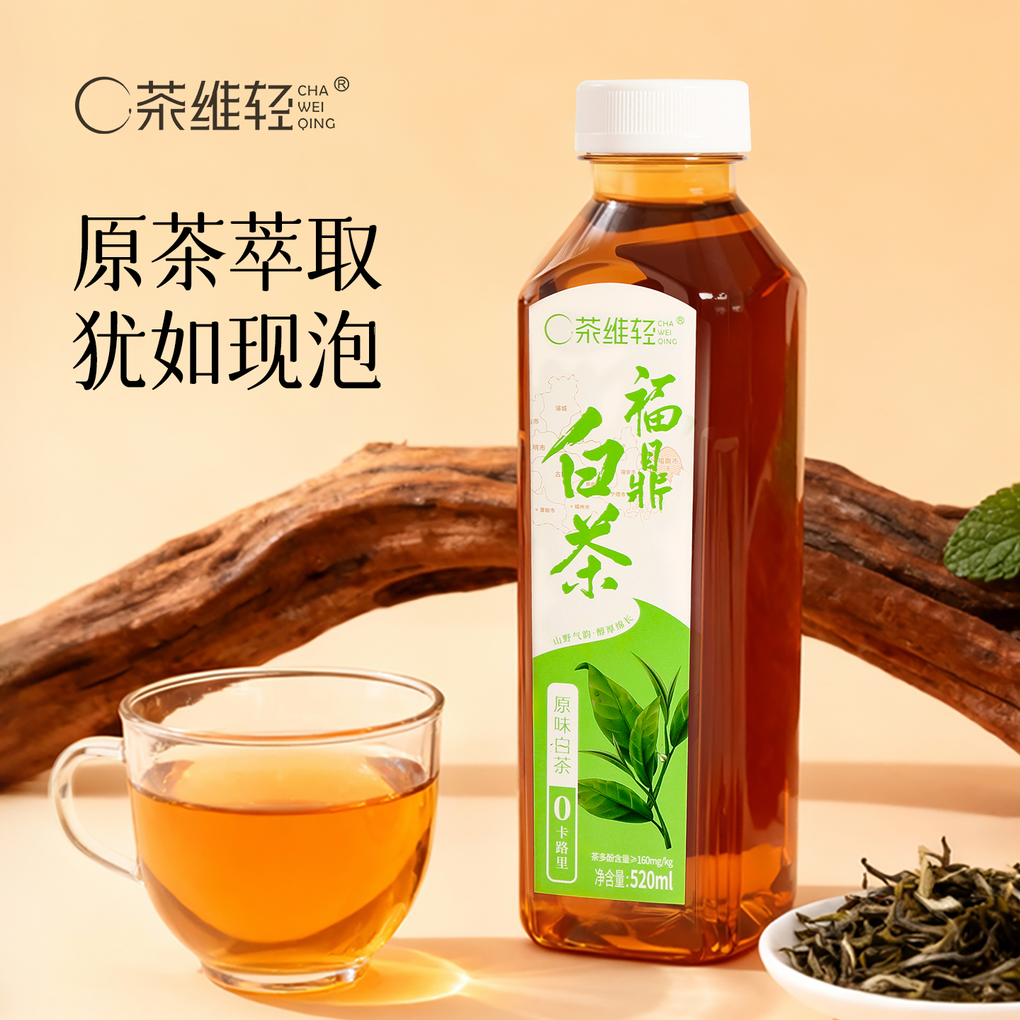茶维轻福鼎白茶无糖养生茶