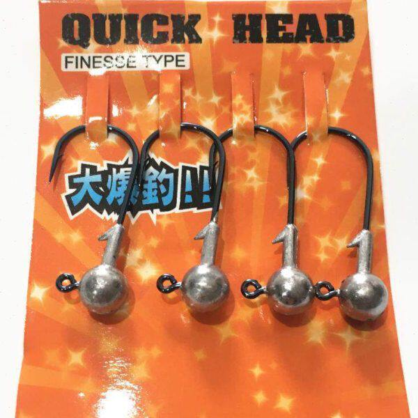 速动路亚黑金钢暴力宽腹铅头钩盲曹软饵钩1.8-10克4枚/包