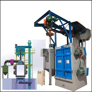 立式抛丸机吊钩式抛丸机铜件铝件焊接件除锈厂家