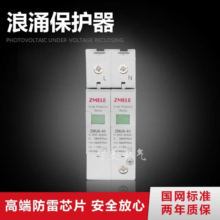 智美ZMB9-40 2P电涌保护器浪涌保护器防雷避雷器家用开关220v