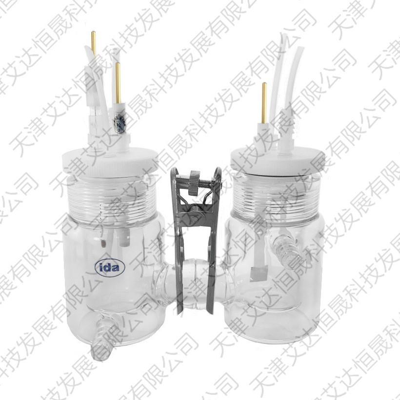 双水浴控温可换膜Ｈ型电解池型号CH2015-S（密封型）