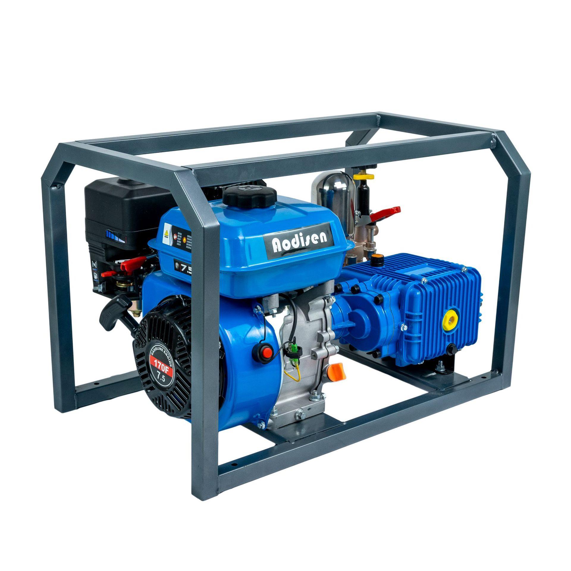 方管单缸四冲程汽油170动力0型直联方泵植保除虫高压喷雾打药机