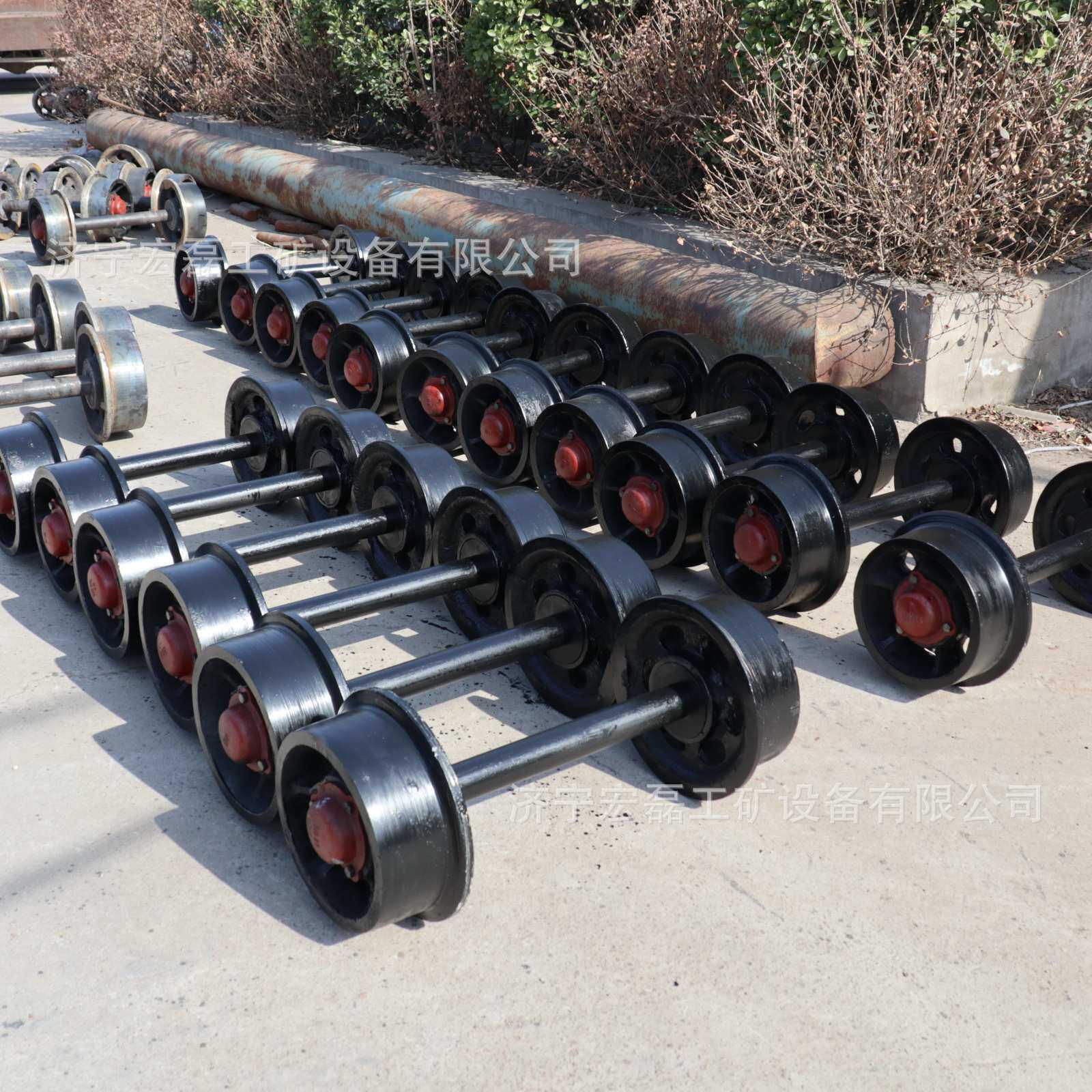 山西矿用轮对巷道煤石输送矿车轮抗压耐磨单轮铸钢轨道轮