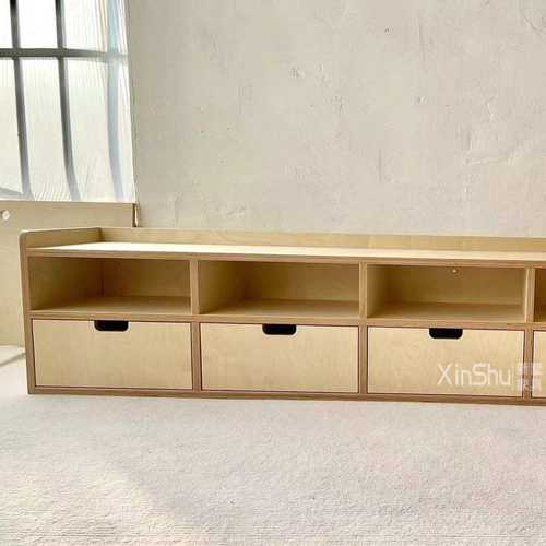 北欧实木电视柜简约家用小户型桦木电视柜落地柜设计师收纳柜边柜