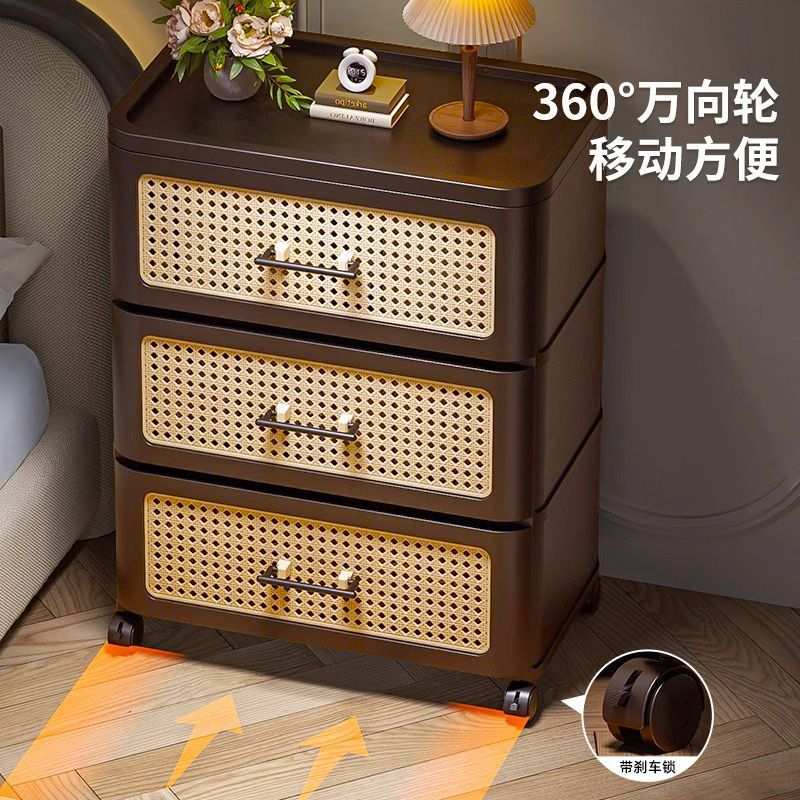 抽屉式收纳柜家用置物柜多层免安装客厅五斗柜床头可移动储物柜子