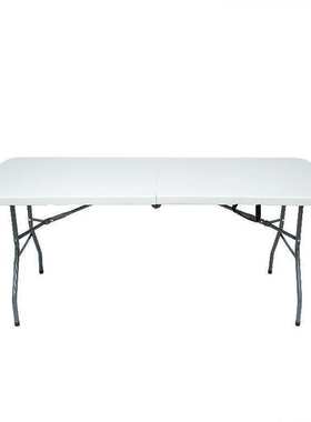153.5*72.5cm聚乙烯折叠桌户外便携式摆摊展会桌子长方形学习桌
