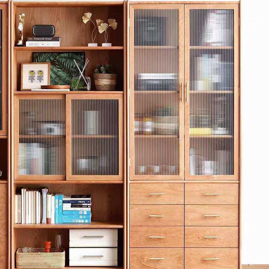 北欧简约实木自由组合书柜现代樱桃木书架置物架落地黑胡桃木书柜,模玩/动漫/周边/娃圈三坑/桌游,模型制作工具/辅料耗材,淘宝优惠券,粉丝福利购,淘宝优惠卷