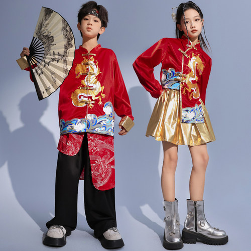 儿童演出服啦啦队套装男女童