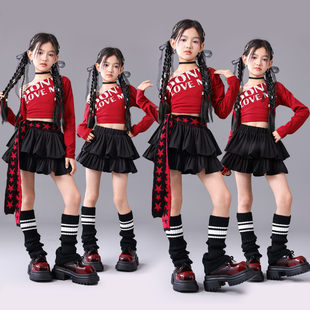 爵士舞服装女童潮酷时髦儿童走秀潮服jazz套装少儿爵士演出服女团