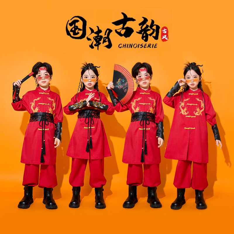 儿童中国风服装古装街舞潮服