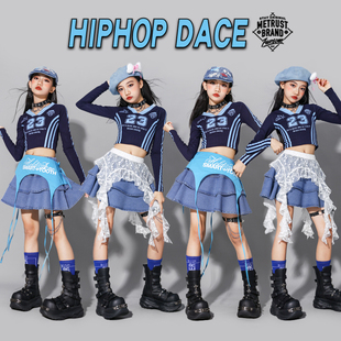 女童爵士舞演出服女孩走秀表演服装儿童街舞套装少儿jazz上衣潮装