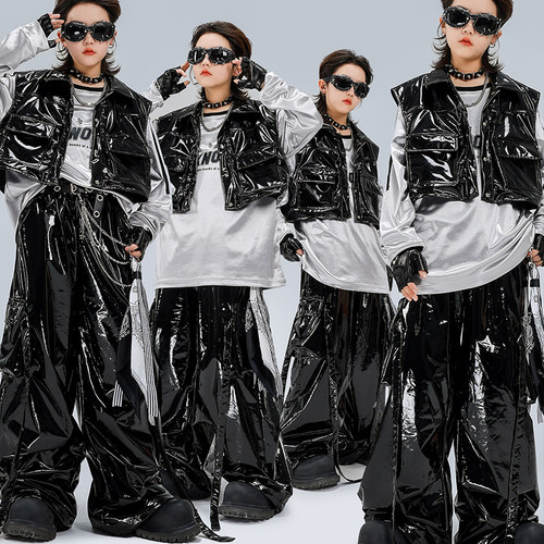 儿童街舞hiphop酷帅演出套装