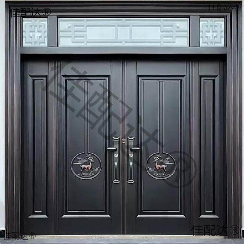 锌合金别墅大门双开门农村自建房进户大门入户防盗门家用乡村X20