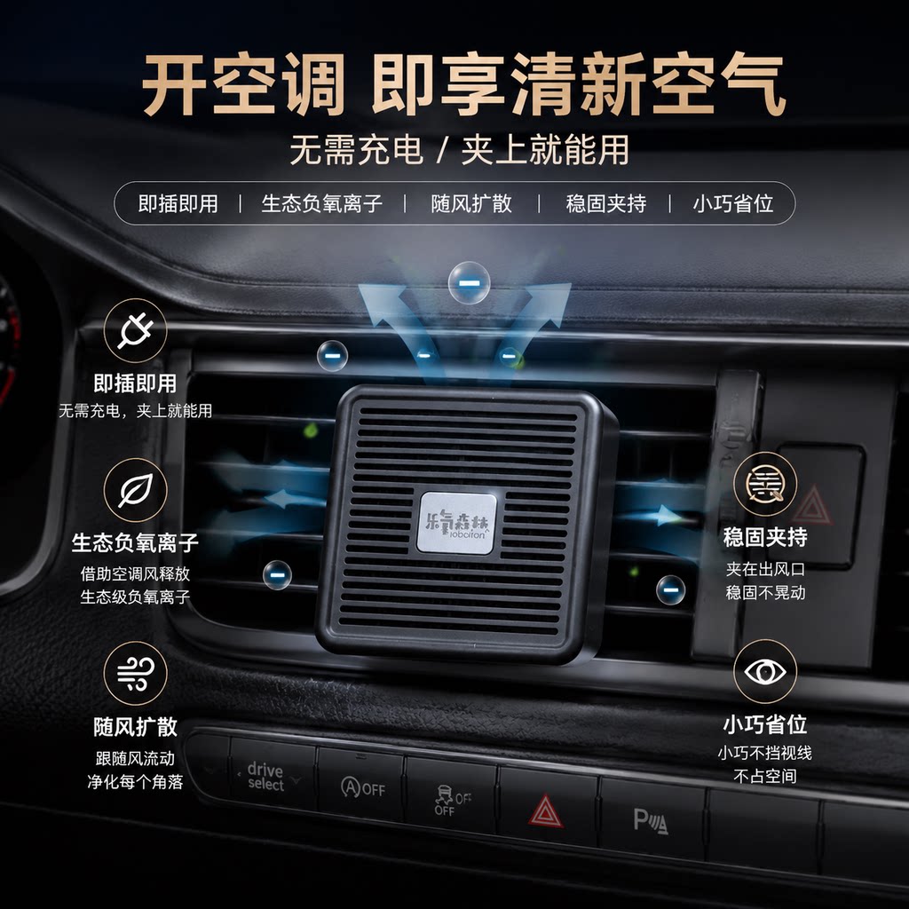 乐博趣车载负氧离子空气净化器