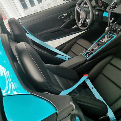 德国BERGER 蒂夫尼蓝/浅蓝色保险带换色汽车改装 固德安全带