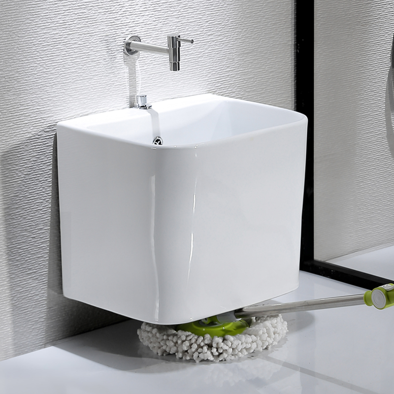 元匠挂墙式墙排拖把n池家用阳台卫生间壁挂式小号洗拖布池带搓衣