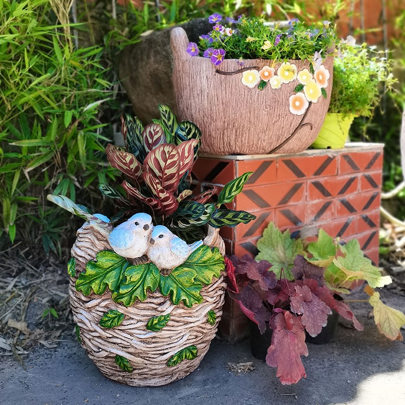 小院装饰动物造型大号花q盆阳台落地摆件花园绿植花器户外庭院造